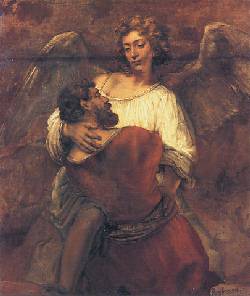レンブラント「天使と格闘するヤコブ」